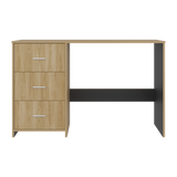 Escritorio Eco Wengue 120.8x76.2cm con Tres Cajones y con Archivador - ESCRITORIOS | Bylmo