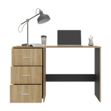 Escritorio Eco Wengue 120.8x76.2cm con Tres Cajones y con Archivador - ESCRITORIOS | Bylmo