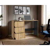 Escritorio Eco Wengue 120.8x76.2cm con Tres Cajones y con Archivador - ESCRITORIOS | Bylmo