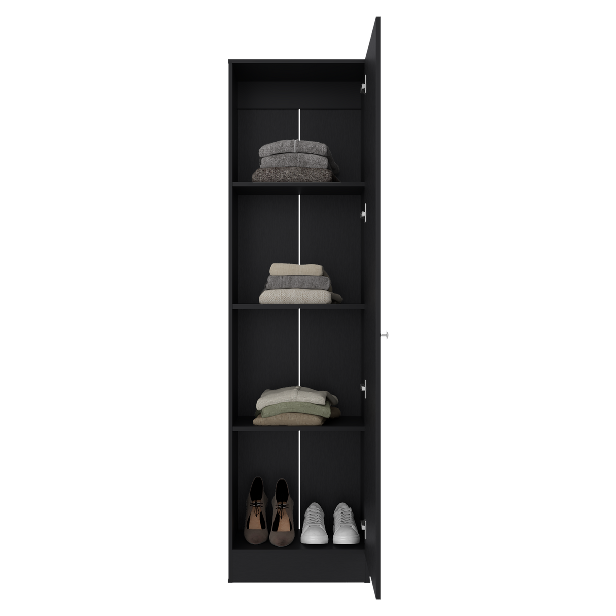 Closet Praga Wengue 49.1x180.8cm con Una Puerta y con Espejo - CLOSETS | Bylmo