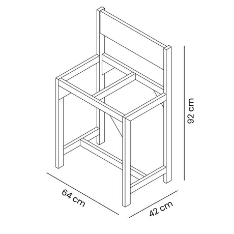 Punto Ecológico 64x92cm Multiusos de 36 Litros con Dos Canecas - BASUREROS Y PAPELERAS | Bylmo