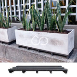 Base para Materas Exterior Tulipán Negro 27x5cm Rectangular Apto Para Intemperie - BASES PARA MATERAS DE EXTERIOR | Bylmo