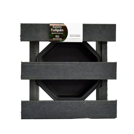 Base para Materas Exterior Tulipán Negro 23x5cm Cuadrado Apto Para Intemperie - BASES PARA MATERAS DE EXTERIOR | Bylmo
