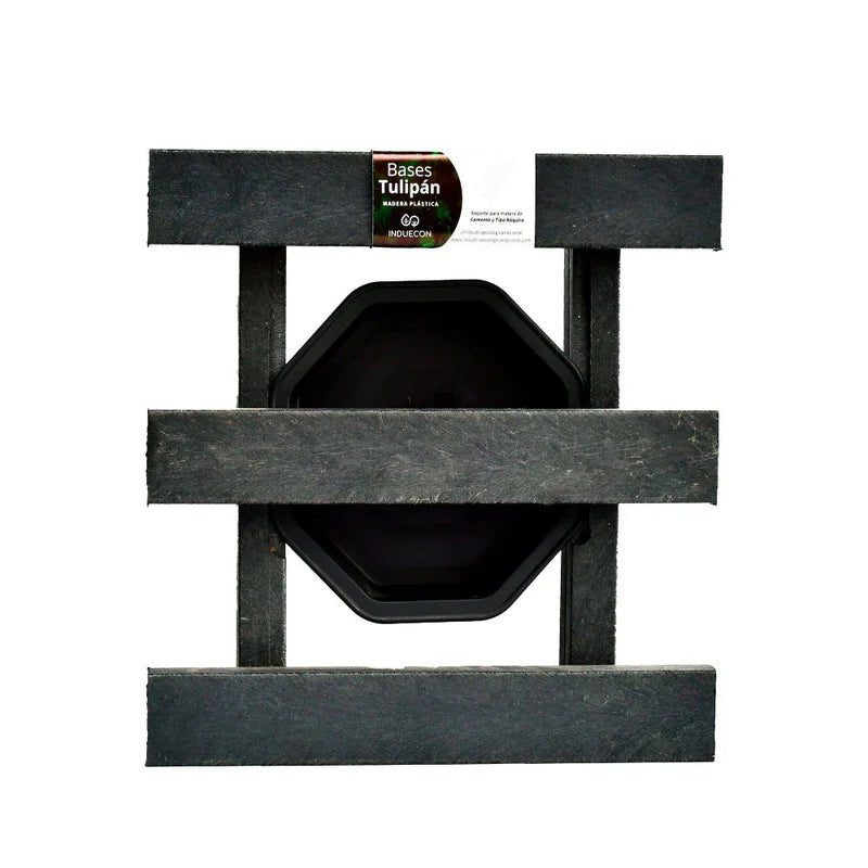 Base para Materas Exterior Tulipán Negro 28x5cm Cuadrado Apto Para Intemperie - BASES PARA MATERAS DE EXTERIOR | Bylmo