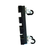 Base para Materas Exterior Tulipán Negro 28x10cm Cuadrado con Rodachines Apto Para Intemperie - BASES PARA MATERAS DE EXTERIOR | Bylmo