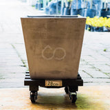 Base para Materas Exterior Tulipán Negro 28x10cm Cuadrado con Rodachines Apto Para Intemperie - BASES PARA MATERAS DE EXTERIOR | Bylmo