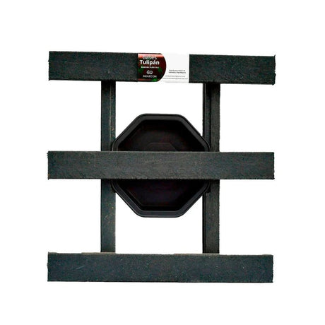 Base para Materas Exterior Tulipán Negro 35x5cm Cuadrado Apto Para Intemperie - BASES PARA MATERAS DE EXTERIOR | Bylmo