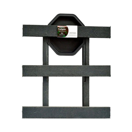 Base para Materas Exterior Tulipán Negro 35x5cm Cuadrado Apto Para Intemperie - BASES PARA MATERAS DE EXTERIOR | Bylmo