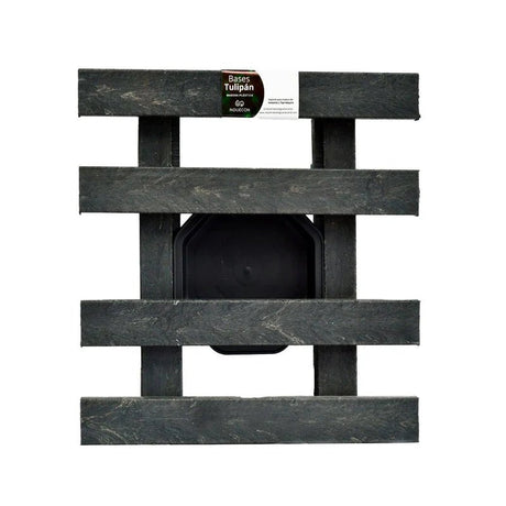 Base para Materas Exterior Tulipán Negro 35x10cm Cuadrado con Rodachines Apto Para Intemperie - BASES PARA MATERAS DE EXTERIOR | Bylmo