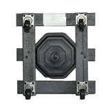 Base para Materas Livianas Exterior Tulipán Negro 28x10cm Cuadrado con Rodachines Apto Para Intemperie - BASES PARA MATERAS DE EXTERIOR | Bylmo