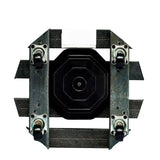 Base para Materas Exterior Tulipán Negro 30x10cm Circular con Rodachines Apto Para Intemperie - BASES PARA MATERAS DE EXTERIOR | Bylmo