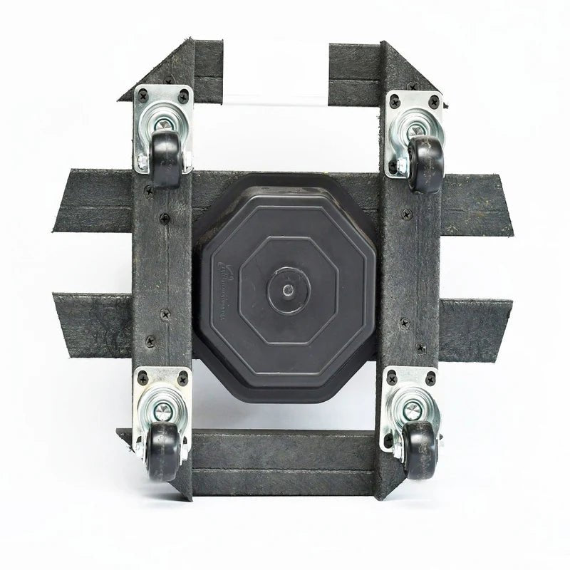 Base para Materas Exterior Tulipán Negro 35x10cm Circular con Rodachines Apto Para Intemperie - BASES PARA MATERAS DE EXTERIOR | Bylmo