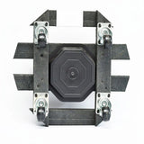 Base para Materas Exterior Tulipán Negro 35x10cm Circular con Rodachines Apto Para Intemperie - BASES PARA MATERAS DE EXTERIOR | Bylmo