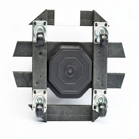 Base para Materas Exterior Tulipán Negro 35x10cm Circular con Rodachines Apto Para Intemperie - BASES PARA MATERAS DE EXTERIOR | Bylmo