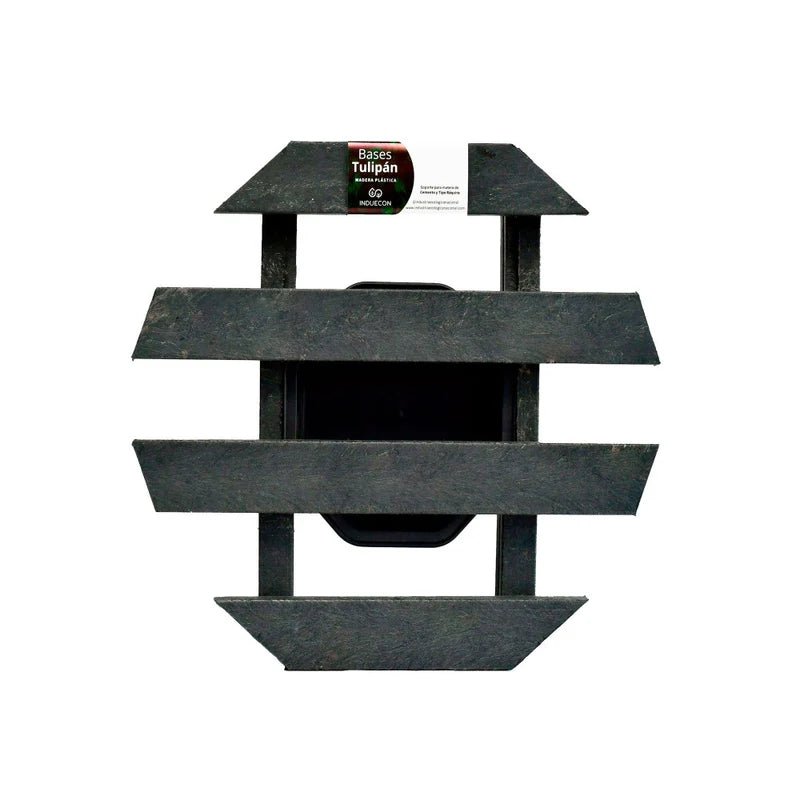 Base para Materas Exterior Tulipán Negro 35x5cm Circular Apto Para Intemperie - BASES PARA MATERAS DE EXTERIOR | Bylmo
