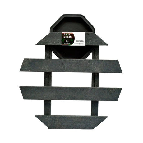 Base para Materas Exterior Tulipán Negro 35x5cm Circular Apto Para Intemperie - BASES PARA MATERAS DE EXTERIOR | Bylmo