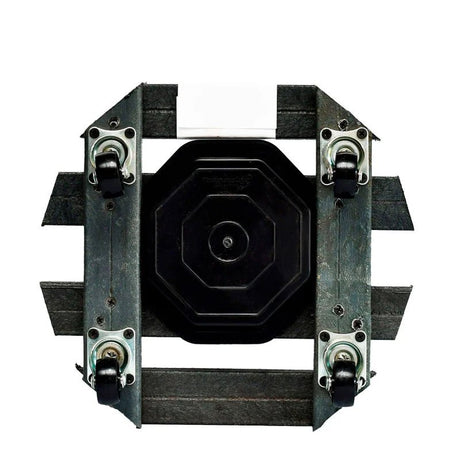 Base para Materas Livianas Exterior Tulipán Negro 30x10cm Circular con Rodachines Apto Para Intemperie - BASES PARA MATERAS DE EXTERIOR | Bylmo