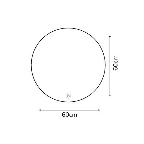 Espejo de Pared Florencia Natural 60x60cm Redondo Sin Marco y con Iluminación - ESPEJOS DE PARED | Bylmo