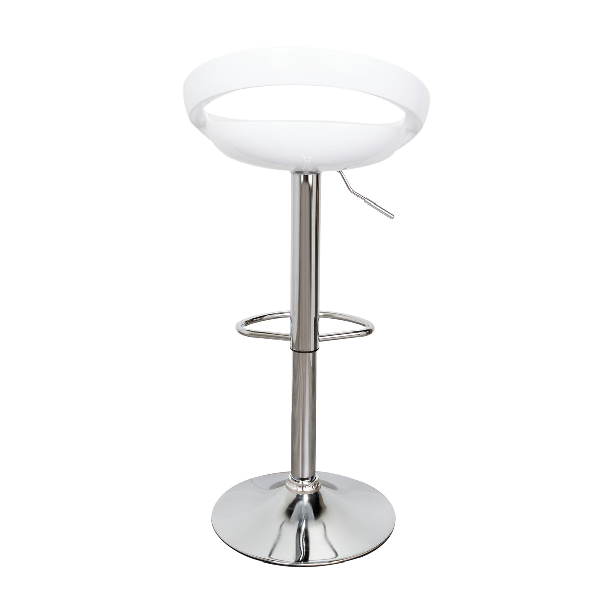 Set por 2 Sillas Turi Blanco 40x76cm sin Espaldar y con Reposapies - SILLAS Y BUTACOS | Bylmo