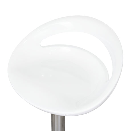 Set por 2 Sillas Turi Blanco 40x76cm sin Espaldar y con Reposapies - SILLAS Y BUTACOS | Bylmo