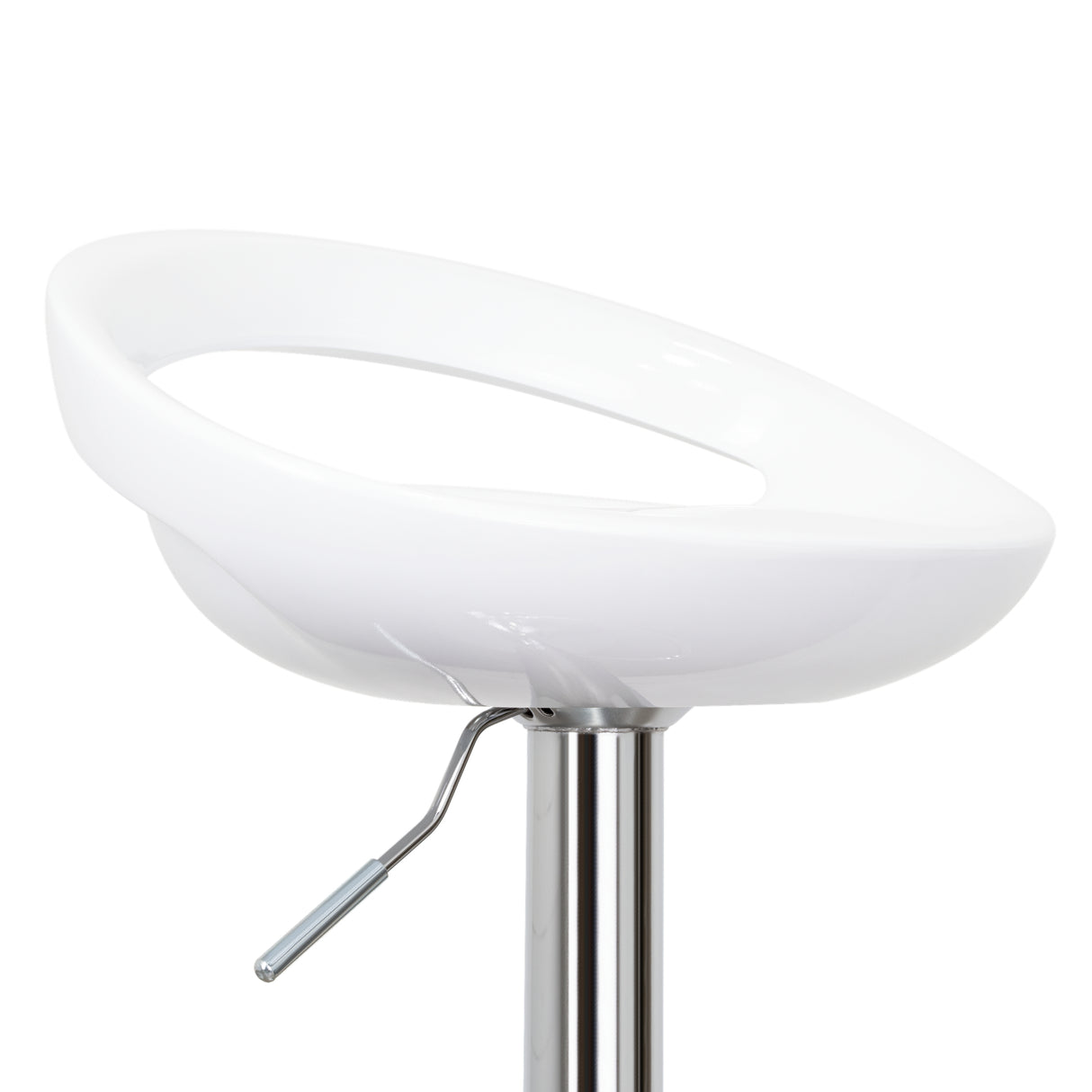 Set por 2 Sillas Turi Blanco 40x76cm sin Espaldar y con Reposapies - SILLAS Y BUTACOS | Bylmo