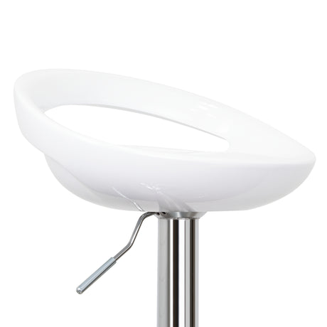 Set por 2 Sillas Turi Blanco 40x76cm sin Espaldar y con Reposapies - SILLAS Y BUTACOS | Bylmo