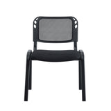 Set X 5 Sillas Interlocutoras BM 1121 Negro 54x77cm con Espaldar y sin Reposapies - SILLAS Y BUTACOS | Bylmo