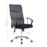 Silla de Oficina X50 Negro 65x107cm con Apoyabrazos - SILLAS DE OFICINA | Bylmo
