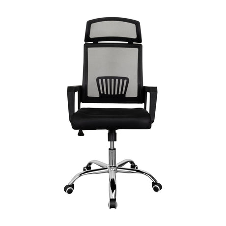 Silla de Oficina X57 Negro con Apoyabrazos, Soporte Lumbar y Apoya Cabezas