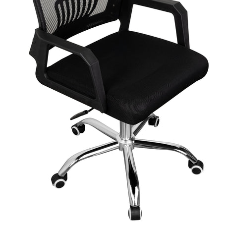 Silla de Oficina X57 Negro con Apoyabrazos, Soporte Lumbar y Apoya Cabezas