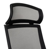 Silla de Oficina X57 Negro con Apoyabrazos, Soporte Lumbar y Apoya Cabezas
