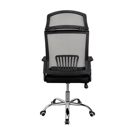 Silla de Oficina X57 Negro con Apoyabrazos, Soporte Lumbar y Apoya Cabezas