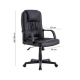 Silla de Oficina X69 Negro 60x98cm con Apoyabrazos - SILLAS DE OFICINA | Bylmo