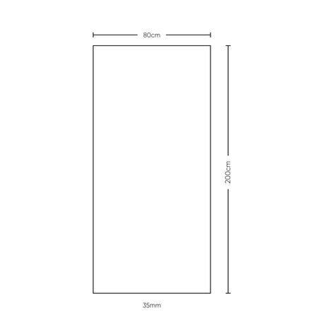 Puerta Okume Madera 80x200cm Virgen sin Marco y sin Chapa - PUERTAS | Bylmo