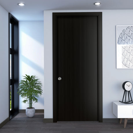 Puerta Wengue 80x200cm Foil sin Marco y sin Chapa - PUERTAS | Bylmo