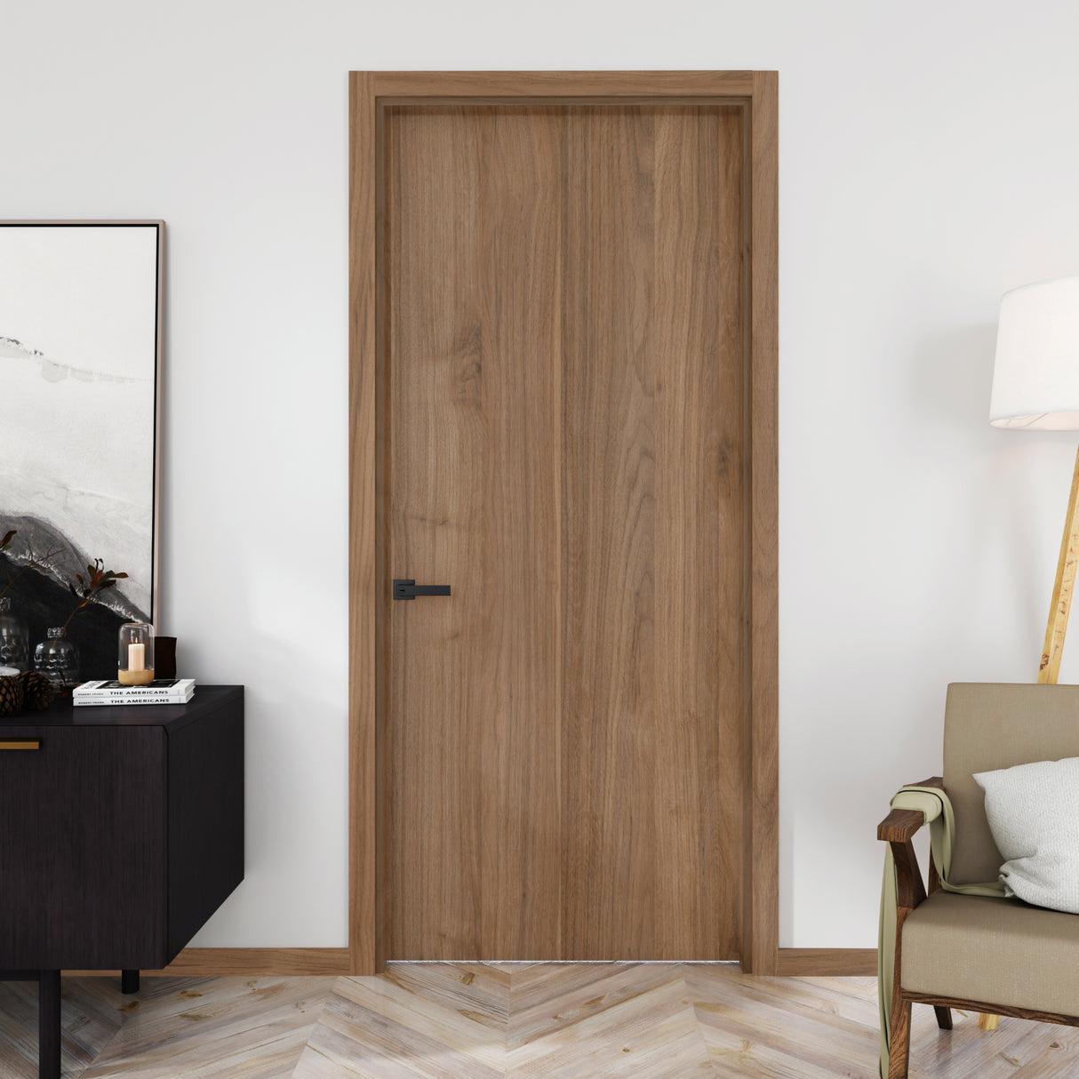 Puerta Gales 80x225cm Melaminado sin Marco y sin Chapa - PUERTAS | Bylmo
