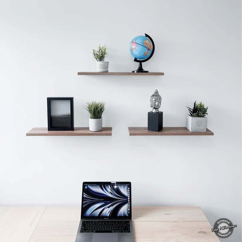 Set de 3 Repisas Amaretto 14x50cm Rectangulares Flotantes - REPISAS | Bylmo