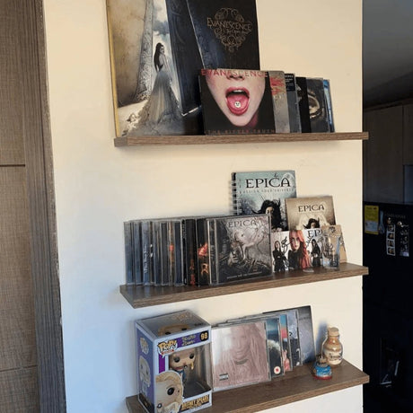 Set de 3 Repisas Amaretto 14x50cm Rectangulares Flotantes - REPISAS | Bylmo