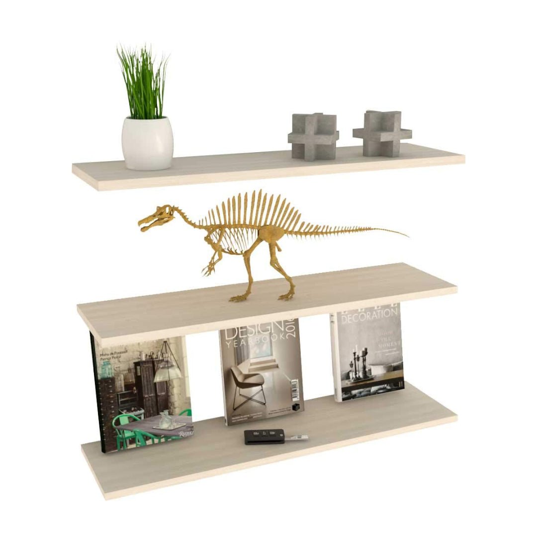 Set de 3 Repisas Kallio 14x50cm Rectangulares Flotantes - REPISAS | Bylmo