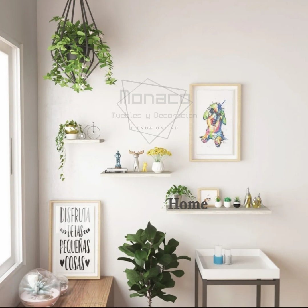 Set de 3 Repisas Kallio 14x50cm Minimalistas Rectangulares y Flotantes - REPISAS | Bylmo