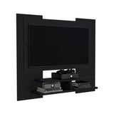 Panel de TV Elton Wengue 140x120cm para TV Hasta 60" Pulgadas y con Dos Compartimientos - MUEBLES DE TV | Bylmo