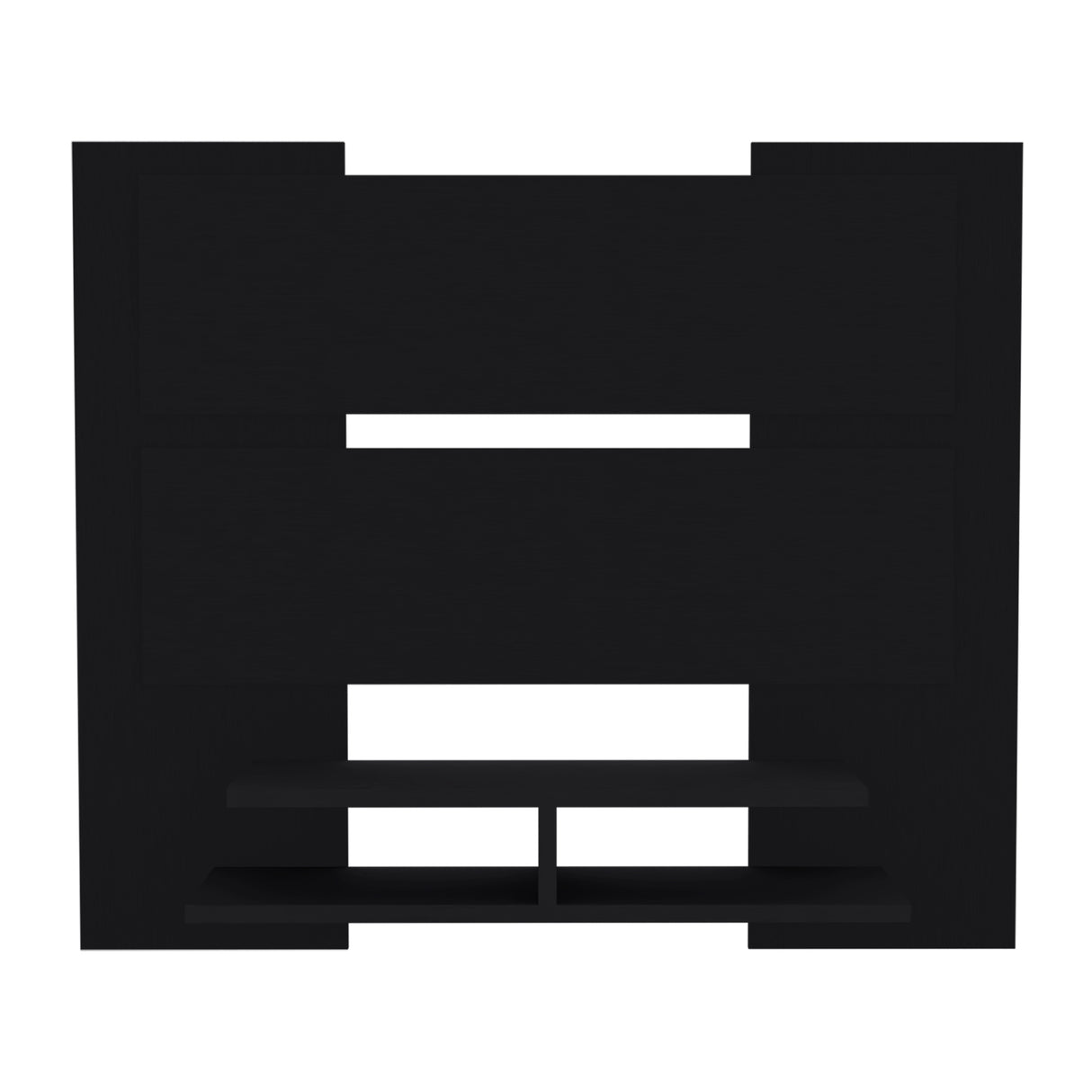 Panel de TV Elton Wengue 140x120cm para TV Hasta 60" Pulgadas y con Dos Compartimientos - MUEBLES DE TV | Bylmo