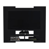 Panel de TV Elton Wengue 140x120cm para TV Hasta 60" Pulgadas y con Dos Compartimientos - MUEBLES DE TV | Bylmo