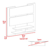 Panel de TV Elton Wengue 140x120cm para TV Hasta 60" Pulgadas y con Dos Compartimientos - MUEBLES DE TV | Bylmo