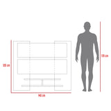 Panel de TV Elton Wengue 140x120cm para TV Hasta 60" Pulgadas y con Dos Compartimientos - MUEBLES DE TV | Bylmo