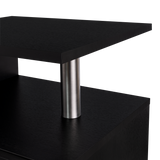 Mesa de Noche Jena Wengue 40x70cm con Un Cajón y con Tres Compartimientos - MESAS DE NOCHE | Bylmo