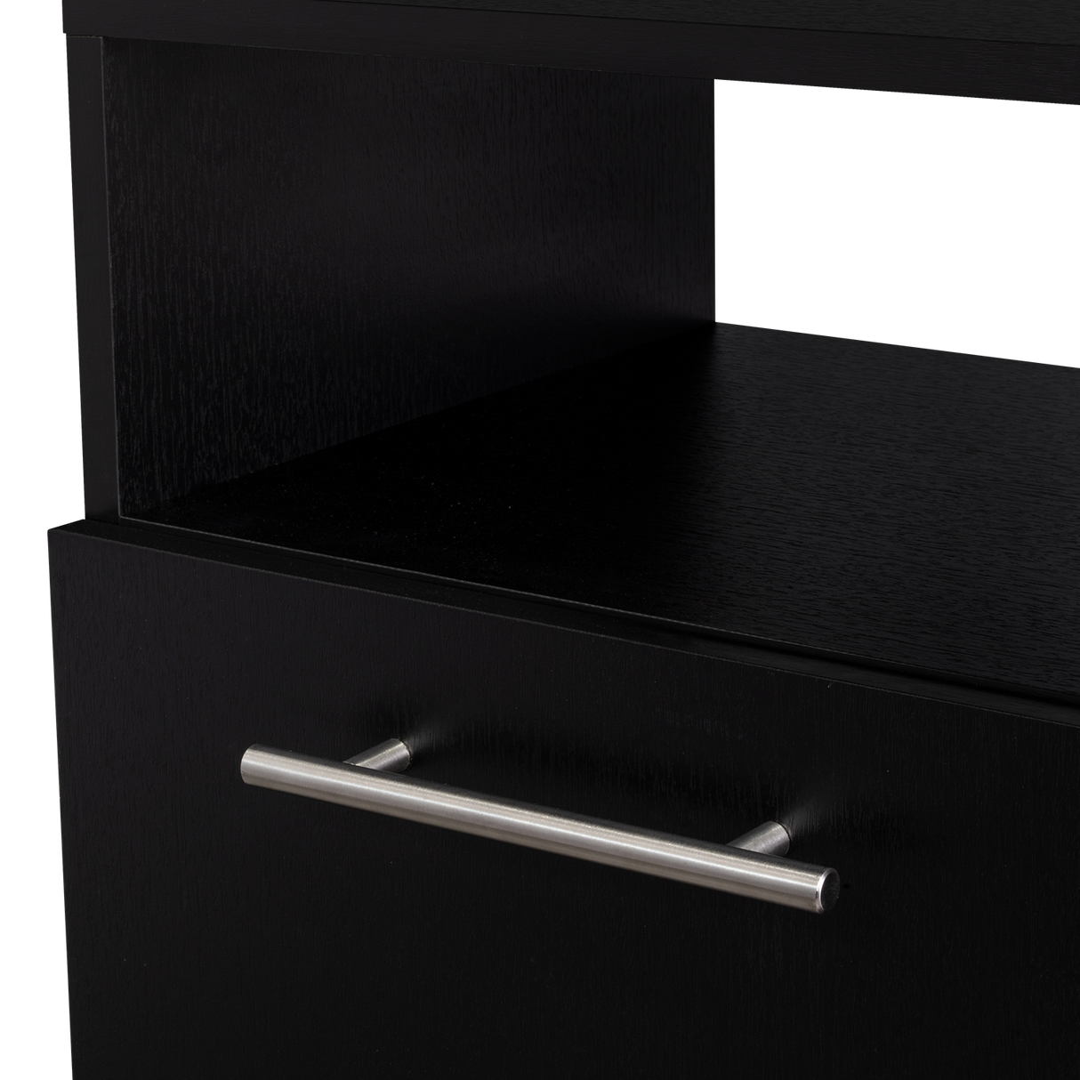 Mesa de Noche Jena Wengue 40x70cm con Un Cajón y con Tres Compartimientos - MESAS DE NOCHE | Bylmo