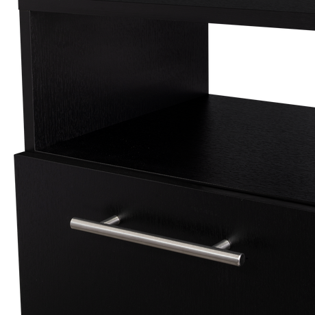Mesa de Noche Jena Wengue 40x70cm con Un Cajón y con Tres Compartimientos - MESAS DE NOCHE | Bylmo