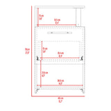 Mesa de Noche Jena Wengue 40x70cm con Un Cajón y con Tres Compartimientos - MESAS DE NOCHE | Bylmo