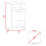 Mesa de Noche Jena Wengue 40x70cm con Un Cajón y con Tres Compartimientos - MESAS DE NOCHE | Bylmo